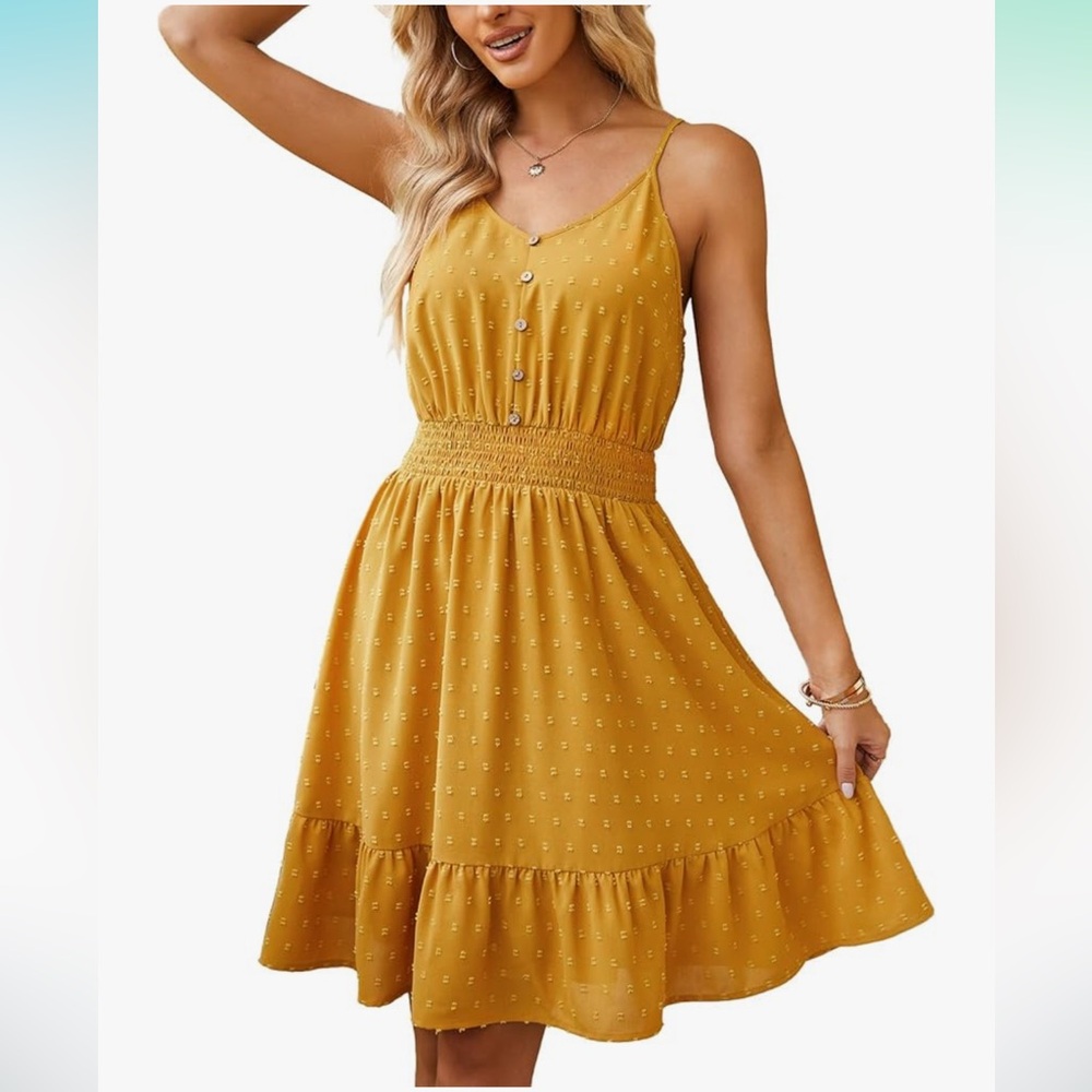 Yellow Sleeveless Summer Dress
